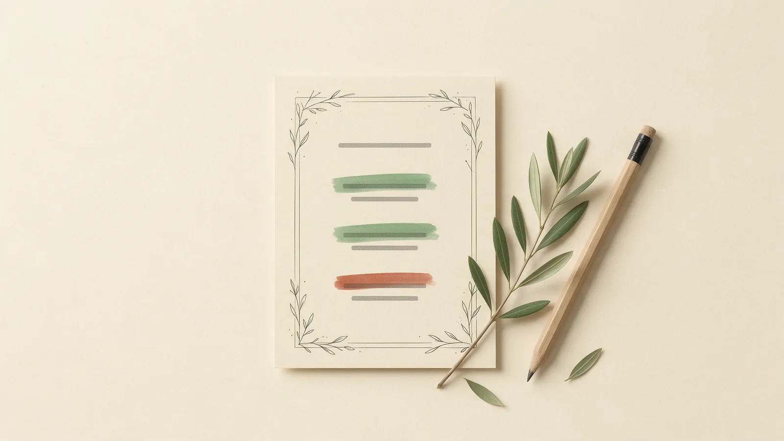 Ilustración de una tarjeta de invitación de boda con el texto y los datos del enlace señalados